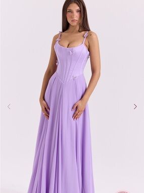 house of cb malia lace dress Clothing : Maxi Dresses : 'Malia' Deep Purple Lace Maxi Dress